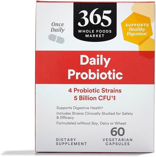 [BRSWGGAFDN7WODLJ] 365 per mercat d'aliments complets, Daily Probiotic 5 Billion CFU, 60 ct
