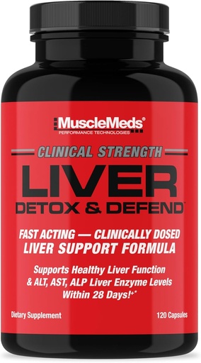 [BRSRAYIDAUHBGCQ4] שרירנים Liver Detox & Defend, ניקוי, תיקון פורמולה - Herbal Liver Support Supplement, NAC, Silymarin Milk Thistle, 60 משרתים