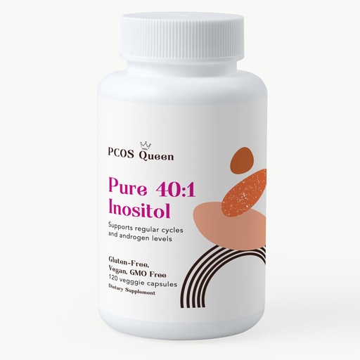 [BRSROC33AEOQGG3L] Pure 40:1 Inositol - Myo + D-Chiro Inositol Supplement - for Women with Fertility, Skin, & Menstrual Cycle Needs - 1 Bottle