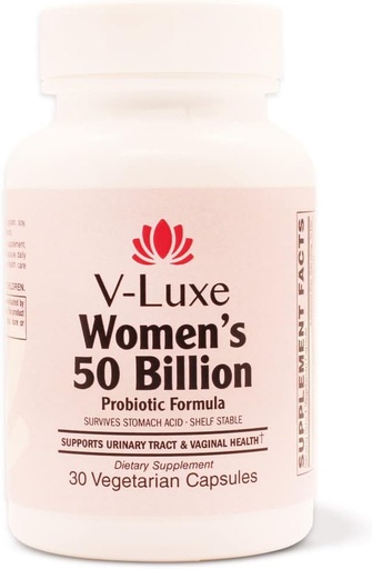 [BRSW2HARAV6R42DP] V-Luxe 50 Billion CFU Probiotics for Bacterial Vaginosis, Yeast Infections, & UTIs Backed by Science, Formulated for Women, Natural Remedy to Balance pH & Prevent Recurring Infections | 30 Day Supply