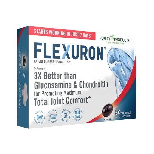 [BRSWGFQZOQPWK2TF] Purity Products Flexuron Joint Formula 3X Better Than Glucosamine and Chondroitin - Starts Working in just 7 Days - Krill Oil, Low Molecular Weight Hyaluronic Acid, Astaxanthin - 30 Count (1)