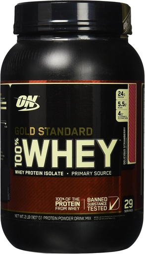 [BRSWIFYEBACGK23U] 최적 영양 골드 표준 Whey 맛있는 딸기 - 2.07 파운드
