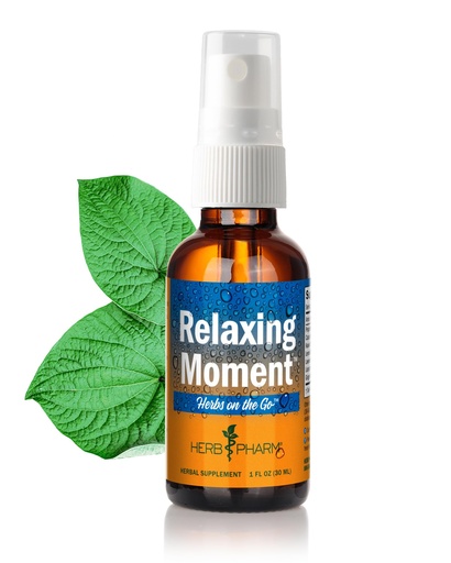 [BRSWGFAPAF7QEFD4] Herb Pharm Herbs on The Go: Relaxing Moment™ Kava Kava Supplement Portable Spray | Relaxation Supplement for Adults | Made with Noble Kava, Cacao, Lemon Balm, Lavender, Licorice & Ginger, 1 oz*