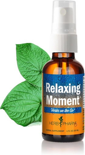 [BRSWGFAPAF7QEFD4] Herb Pharm Herbs on the Go: Momento relaxanteTM Kava Kava Supplement Portable Spray - Suplemento de Relaxação para Adultos - Made with Noble Kava, Cacao, Lemon Balm, Lavanda, Alcaçuz e Ginger, 1 oz*