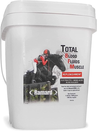 [BRSWIYILAAHAAE3M] Ramard Blood Fluids Muscle Replenishment for Race Horses - Horse Supplements with Electrolytes, Blood Builder, & Muscle Builder, Powder Supplements for Horse Games High Performance, 11.9 lbs Tub