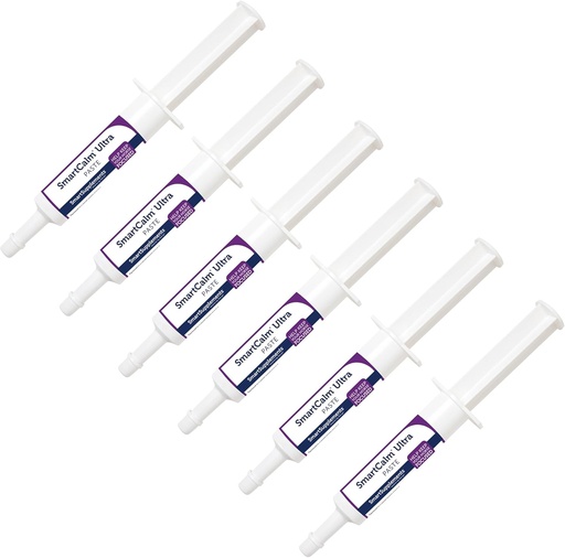 [BRSRAFQLBYOQGHTU] SmartCalm Ultra Paste Calming Horse Supplements | No Added Herbs or Sugar | Equine Supplement | Helpful with Skittish Horses | Pack of 6 Tubes