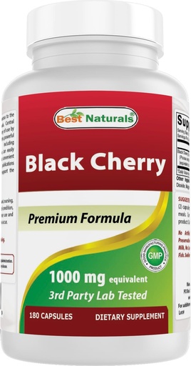 [BRSWKYI3BIHRSYDG] Best Naturals Črna Cherry 1000 Mg Kapsula, 180 Število