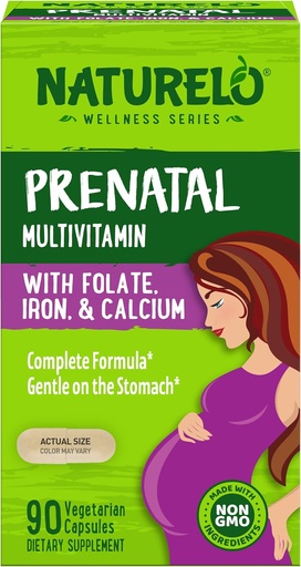[BRSRMCT7AQIQME3L] Naturelo, Prenatal Multivitamin Capsules, 90 Count