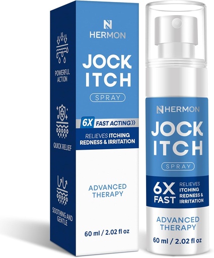 [BRSRAEIBPIMQK2DU] Hermon Jock Itch Spray for Men: Powerful Treatment for Jock Itch - Extra Strength Spray Liquid Provides Soothing - 2.02 Fl Oz (Pack of 1)