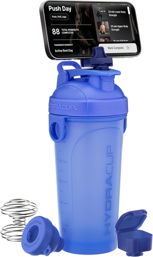 [BRSROBL3CANWC23O] Hydra Cup JailBreak Bottle (1st Generation) - Free Your Shaker | Use as Tripod to Watch & Record Content | Mixes Shakes | Includes Phone Clip, Pill Container, Funnel, Shaker Bottle & Dual Mixers