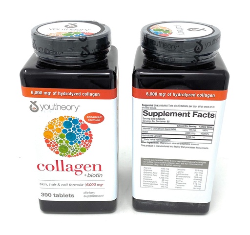 [BRSWGEICAAPR4FDP] Youtheory Collagen Advanced Formula Tablets - 390 ct (2-Pack for 780 Ct)