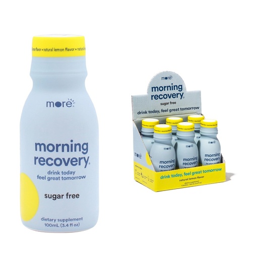 [BRSWGAQCOR5BYEI4] Morning Recovery DHM Electrolyte, Milk Thistle Drink Proprietary Formulation to Hydrate While Drinking, Non GMO, Vegan, Gluten-Free, Sugar-Free Lemon, Pack of 6