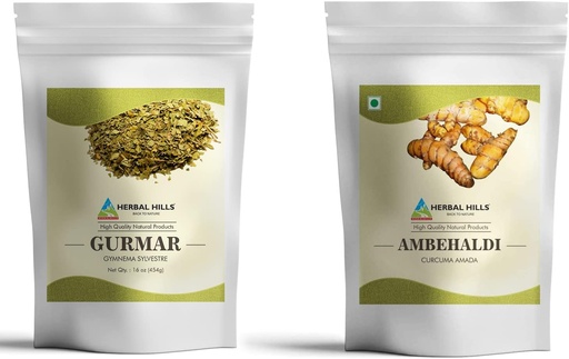 [BRSRMYIDAB7B6FY2] HERBAL HILLS Gurmar Powder & Ambehaldi Powder