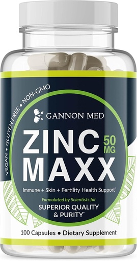 [BRSWYZD2BUDQIEIZ] Zinc Maxx 100 Capsules, Zinc Gluconate Immune Booster for Reproductive Health, Skin Care, & Immune Booster - 3+ Month Supply | High Potency Immune Support Supplement for Men & Women