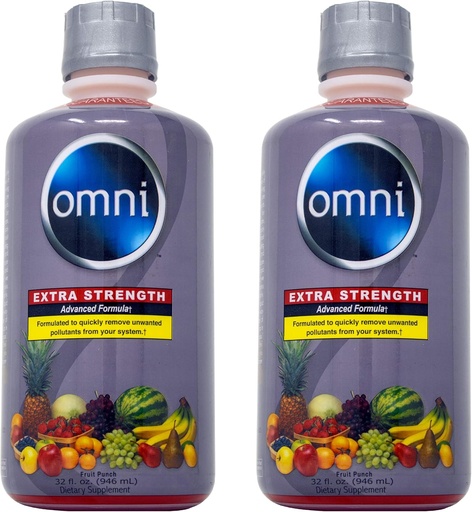 [BRSWYEL2DEHGGFDA] Wellgenix Omni Cleansing Drink, Extra Strength Body Detox, Herbal Cleanse Detox Liquid. Flush Your System, Fruit Punch Flavor, 32 Fl Oz, Premium Detox Support (2 Pack)