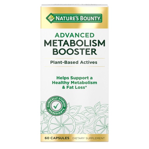 [BRSROCQTA4DQA3L7] Nature's Bounty Advanced Metabolism Booster, Helps Support Healthy Metabolism & Fat Loss, 60 Capsules