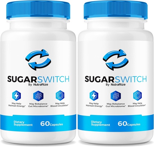 [BRSRAFIFA55B63T6] NutraRize (2 Pack) Sugar Switch Pills, Official SugarSwitch Capsules, All-Natural Blood Formula for Healthy Levels, Sugar Switch 24 Supplement, SugarSwitch 2 Pectin Reviews (120 Capsules)