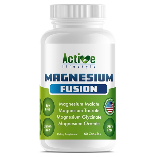 [BRSRAHDRDENBUDTU] Magnesium Fusion 4X, Glycinate, Taurate, Malate, Orotate Complex, Supports Relaxation, Restful Sleep & Heart Health, Daily Magnesium Support, No Mag Citrate or Oxide, Made in USA