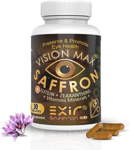 [BRSRAYYEO4CGOA37] Antioxidant, Eye & Immune Support Supplement - Grape Seed Standardized Extract with 95% Proanthocyanidins, Saffron Stigma Herb, 30 Capsules