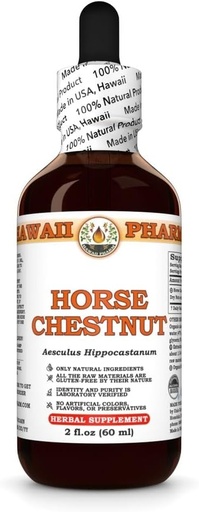 [BRSRAAAPOEMQIET2] Zirgu kastants (Aesculus Hippocastanum) Sausie rieksti Tincture, Ražots Havaju salās, Organiskās izejvielas, All Natural, Vegan, Pure Liquid Extract - 2 fl.oz