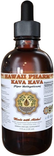 [BRSWIHQKPINREF3E] HawaiPharm Kava Kava Liquid Extract, Kava Kava (Piper Methysticum), dodatek k tinktuře 2 oz