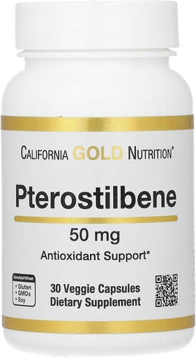 [BRSROEDQC57QGHY6] California Gold Nutrition Pterostilbene, 50 mg, 30 Capsule Veggie