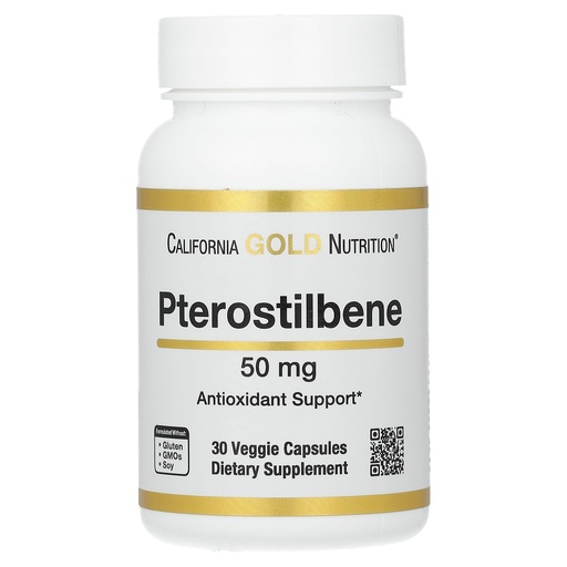 [BRSROEDQC57QGHY6] California Gold Nutrition Pterostilbene, 50 mg, 30 Veggie Capsules