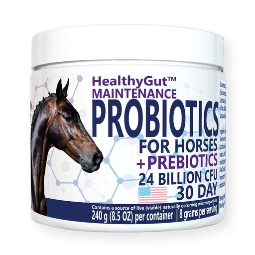[BRSWKGI2BVYQAFDC] HealthyGut™ Probiotics for Horses Dietary Supplement, All-Natural Digestive System Maintenance Formula (30 Days)