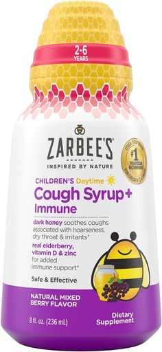 [BRSRMHD3A4NWC2T7] Zarbee's Kid's Cough + Immune Day- 8oz