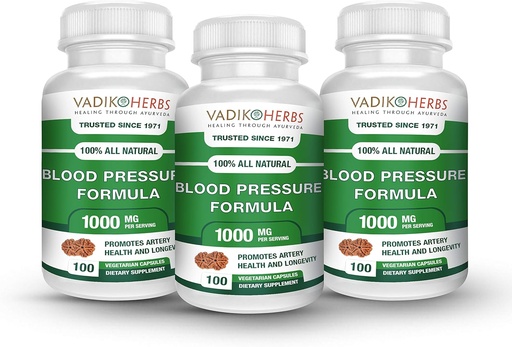 [BRSWGHANOR7QI3A6] Vadik Herbs Blood Pressure Formula Clinically formulated with Pure Ayurvedic Herbs | (3 Pack)
