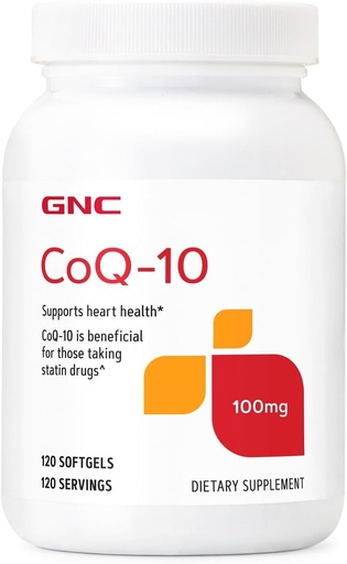 [BRSWYZQKOEPQI2D7] GNC CoQ10 100mg Supplement, Supports Heart Health, 120 Servings