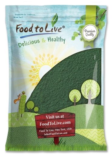 [BRSWGH3QOADWYYA4] Food to Live Chlorella Powder, 8 Pounds - Kosher, Raw Green Algae, Vegan Superfood, Bulk, Pure Vegan Green Protein, Rich in Vitamins and Minerals, Great for Drinks, Teas and Smoothies