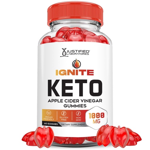 [BRSROHYZAAMWO23A] Ignite Keto ACV Gummies Advanced 1000MG Ignite Keto Gummies Formula Apple Cider Vinegar Formulated with Pomegranate Beet Juice Powder B12 Vegan Non GMO 60 Gummys