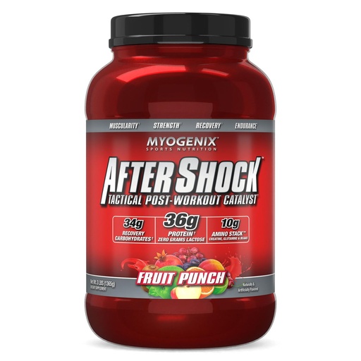 [BRSWIE33AR4GGG36] Myogenix Aftershock Post Workout — Muscle Growth Whey Protein Powder — Speeds Up Muscle Growth and Recovery — Supports Joint Health and Replenishes Glycogen — Fruit Punch, 3 lbs