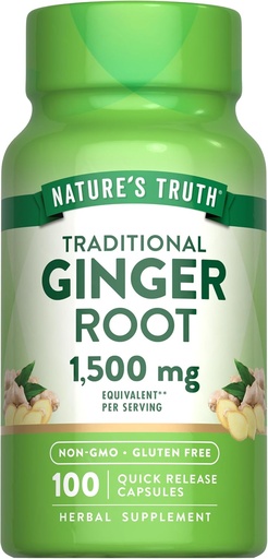 [BRSWECTQBYORGDTB] Nature's Truth Ginger Root Capsules ... 1 500 mg 100 Count ...
