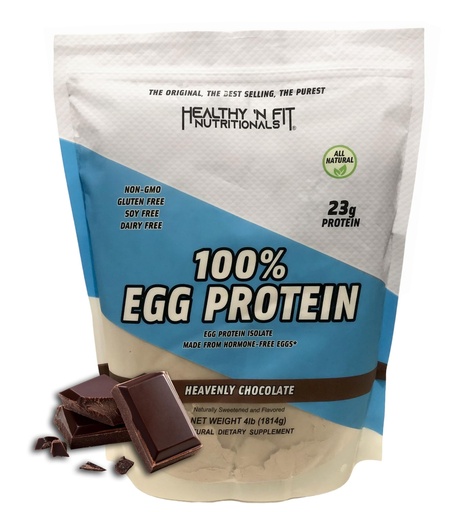 [BRSWIELZAF7AKEY5] Healthy 'N Fit 100% Egg Protein- Chocolate (4lb): 100% Egg White Protein. Zero Lactose, Zero Sugar.- Ultra Pure, Natural Egg Protein Isolate