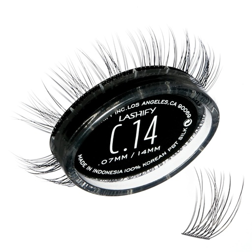 [BRSRMHAFAB5RYYDB] Lashify Curl 14mm Gossamer DIY Eyelash Extensions Refill, Black, Easy False Eyelashes for a Natural Look