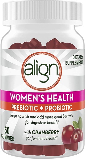 [BRSWYZITCINQGCA6] Align Women's Prebiotic Probiotic Supplement Gummies, Cranberry 50 Ct