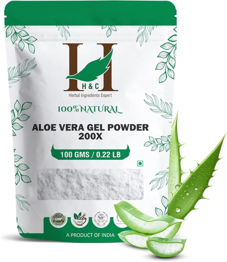 [BRSWG233DF7REH3P] H & C Herbal Ingredientes Experto 100% Pure Aloe Vera Gel Fertilizer pó 200X 100g | Strong Root Stimulator | Plant Inmunity Builder