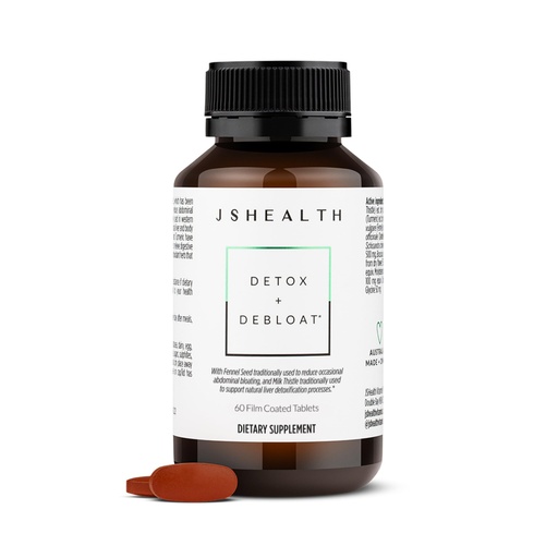 [BRSWGGDQBADQOYDK] JSHealth Detox + Debloat. Bloating Relief for Women with Milk Thistle, Turmeric, and Fennel. Liver Health and Gut Support. Nutritionist-Formulated (60 Tablets)
