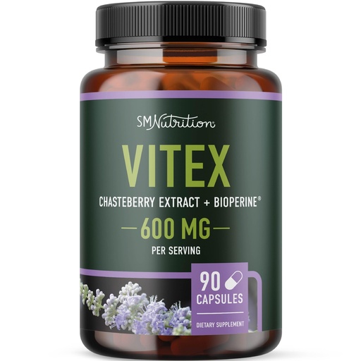 [BRSWGAYPOJ6BEC3K] Vitex Chasteberry Supplement 600mg | Agnus Castus for Women's Hormone Balance, Menopause, Menstrual Regularity & Hormonal Acne* | Certified Gluten-Free, Vegetarian | 90 Capsules, 3-Month Supply
