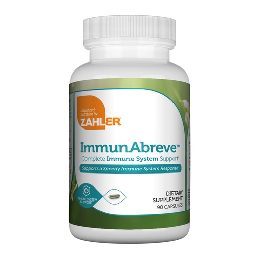 [BRSWKYLZC4GGACT4] Zahler ImmunAbreve, Powerful Immune System Support, Contains Vitamin C Pantothenic Acid Echinacea and More, Certified Kosher (90 Capsules)