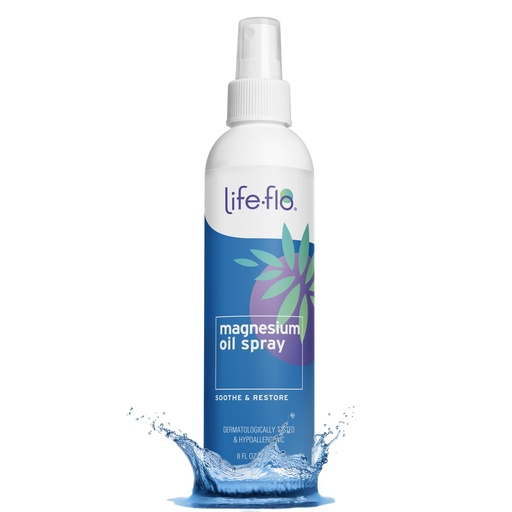 [BRSWIZQHBMDW2FTM] LIFE-FLO Magnesium Oil for Feet and Body - Topical Magnesium Spray Soothes Muscles, Joints When Massaged Into the Skin - Doubles as a Deodorant Spray or Bath Oil, Hypoallergenic, 8 Fl Oz
