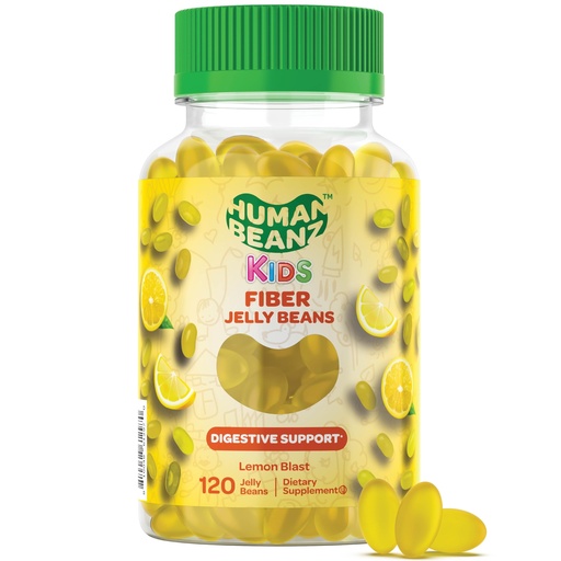 [BRSRMCAOA4MWGYL3] Human Beanz Fiber Jelly Bean Gummies for Kids, Fiber Supplements for Digestive Health, Vegetarian Fiber Gummy 120 Jellybeans