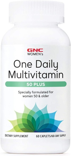 [BRSWYZQQDJ6B4HLJ] GNC Women 's 50 Plus One Daily Multivitamin Aviation 124; Supports Bone, Eye, Memory, Brain and Skin Health with Vitamin D, Calcium and B12124; Helps Energy Production 124; 60 Caplet