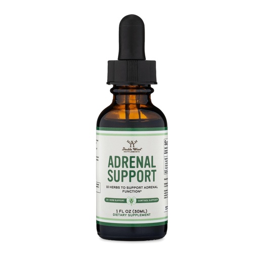 [BRSRMBQECEMAY332] Adrenal Support Supplements (Liquid Drops) - 10 Organic Adaptogens for Adrenal Fatigue (One Month Supply) Cortisol Manager for Stress Relief (10 Apoptogenic Herbs for Adrenal Health) by Double Wood