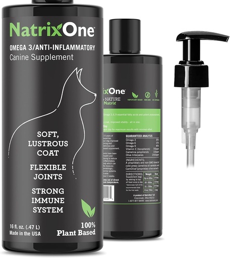 [BRSWYZI5OUPGKCQU] 100% Pure Camelina Oil for Dogs, 16 oz - Dog Skin and Coat Supplement All-Natural Supplements, Support Hearts, Joints, Coats, Skin and Anti-inflammatory, Protective Care - Omega 3 by NatrixOne