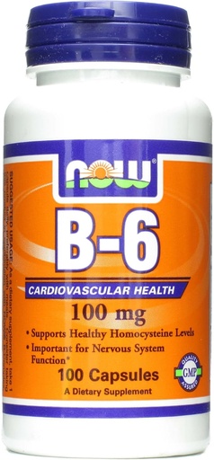 [BRSWIGT5AQAGMDQ3] Now Foods B6 100mg Capsules, 100 CT