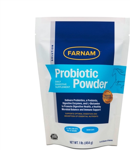 [BRSRAGD2BV7RQ2DB] Farnam Probiotic Powder for Horses, Daily Digestive and Immune Health Supplement Helps Maintain a Healthy Microbial Balance for Optimal Digestion