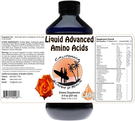 [BRSWGAQOCF7AM3DU] Liquid Advanced Amino Acids 8 oz from CAOH